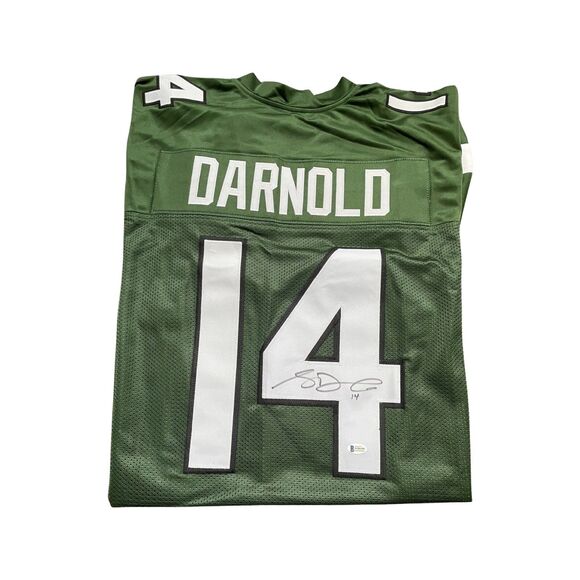 SAM DARNOLD Green New York Jets Autographed Jersey #14 Beckett WB81081 QB JETS - Picture 3 of 12
